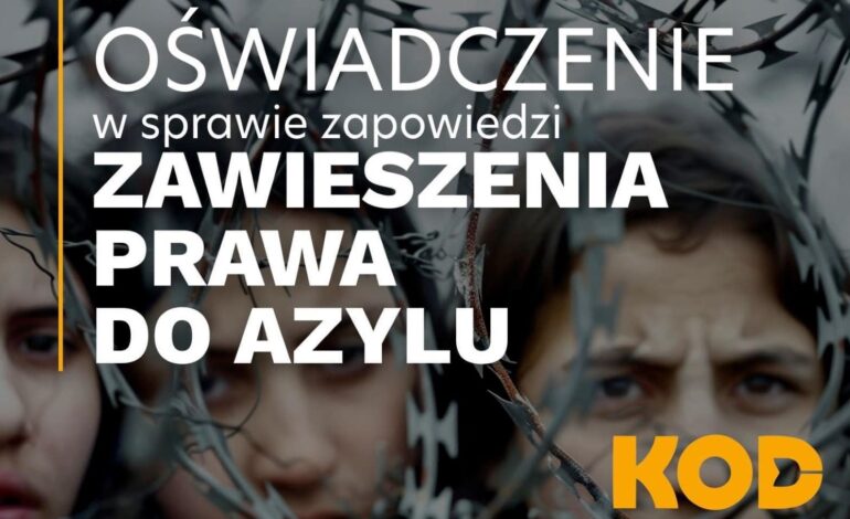 Oświadczenie w sprawie zapowiedzi zawieszenia prawa do azylu